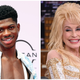 Lil Nas X, left; Dolly Parton.